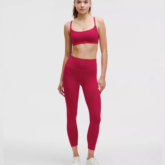 Lululemon Wunder Train High Rise Tights with side pockets, 25”, red - Picture 2 of 8